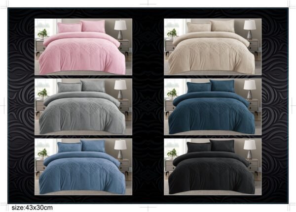 COBERTOR 5 PIEZAS PIEL DE ÁNGEL CON PIEL DE CONEJO PREMIUM (CAJA X 6 UNDS)