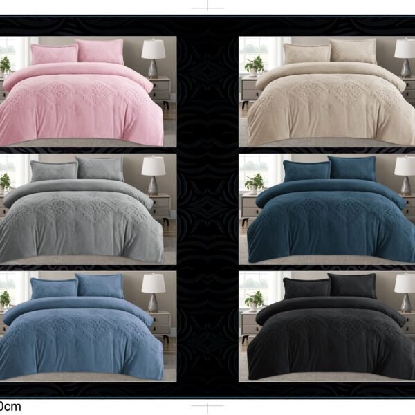 COBERTOR 5 PIEZAS PIEL DE ÁNGEL CON PIEL DE CONEJO PREMIUM (CAJA X 6 UNDS)