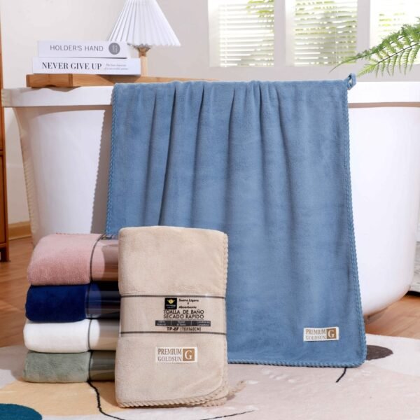 TOALLÓN MICROFIBRA C.E. CON RIBETE 90X160 CM (FARDO X 15 DOC)