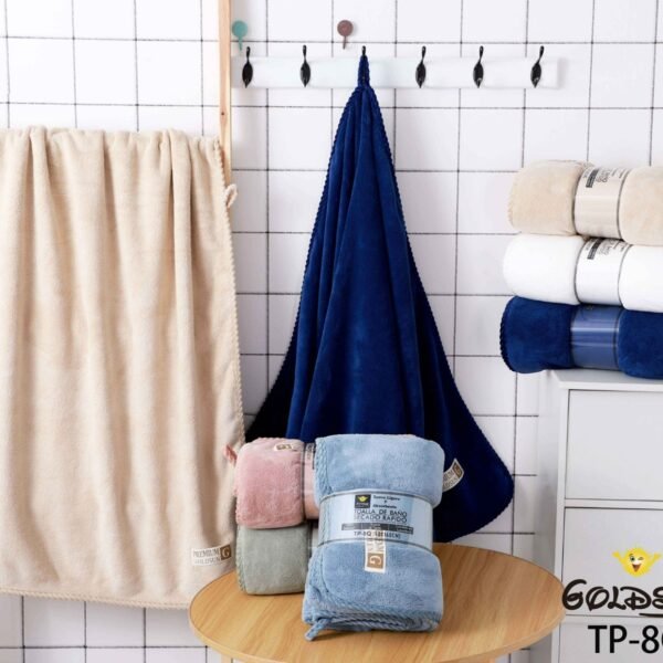 TOALLÓN MICROFIBRA C.E. CON RIBETE 90X160 CM (FARDO X 15 DOC)