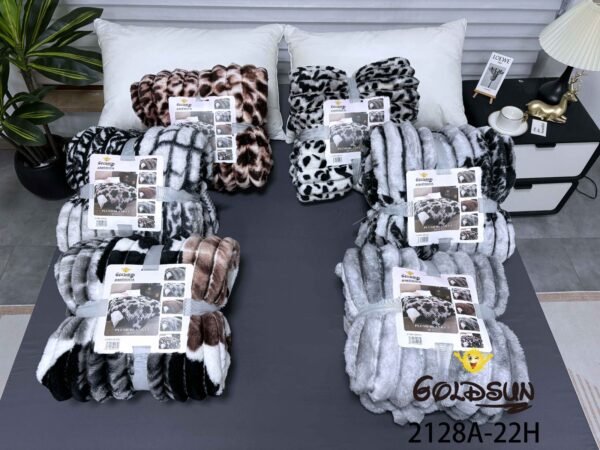 MANTA PREMIUM ANTIALERGICA ALTO RELIEVE ANIMAL PRINT (FARDO X 48 UNDS)