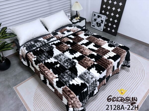 MANTA PREMIUM ANTIALERGICA ALTO RELIEVE ANIMAL PRINT (FARDO X 48 UNDS)