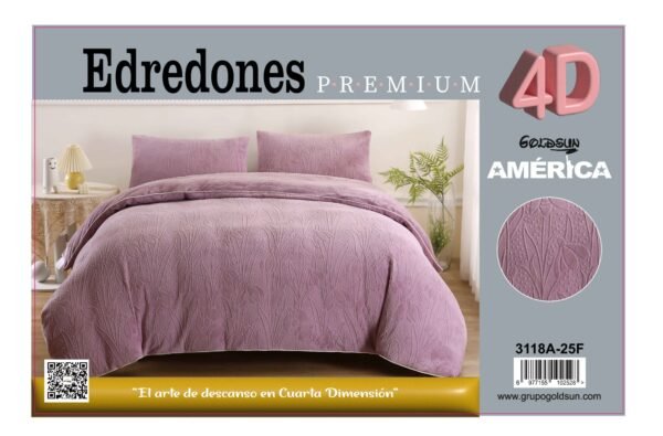 COBERTOR 5 PIEZAS PIEL DE ANGEL EN ALTO RELIEVE 4D PREMIUM (CAJA X 10 UNDS)