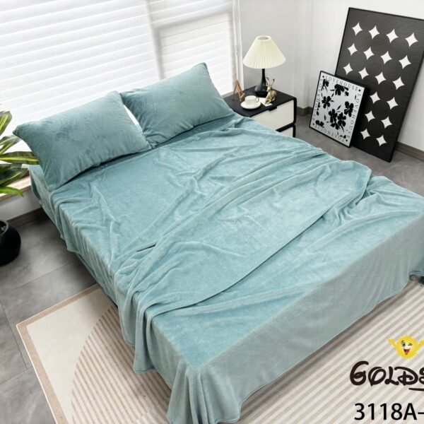 COBERTOR 5 PIEZAS PIEL DE ANGEL EN ALTO RELIEVE 4D PREMIUM (CAJA X 10 UNDS)