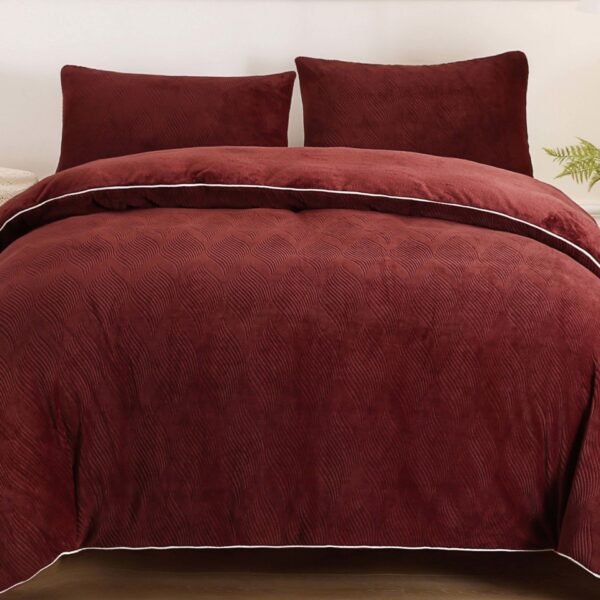 COBERTOR 5 PIEZAS PIEL DE ANGEL EN ALTO RELIEVE 4D PREMIUM (CAJA X 10 UNDS)