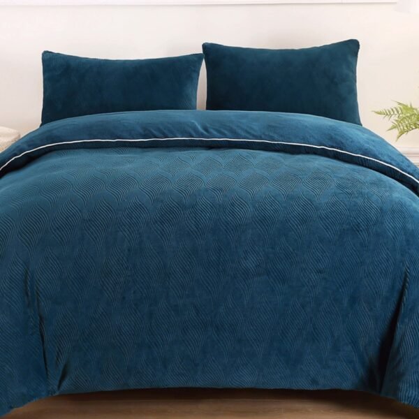 COBERTOR 5 PIEZAS PIEL DE ANGEL EN ALTO RELIEVE 4D PREMIUM (CAJA X 10 UNDS)