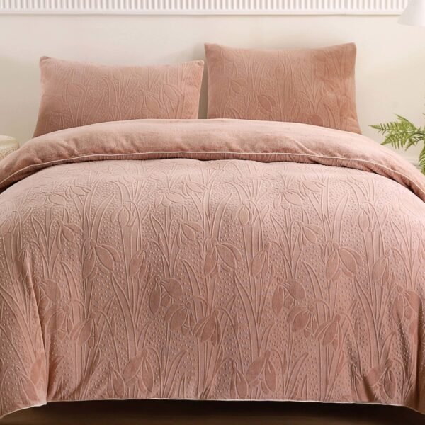 COBERTOR 5 PIEZAS PIEL DE ANGEL EN ALTO RELIEVE 4D PREMIUM (CAJA X 10 UNDS)