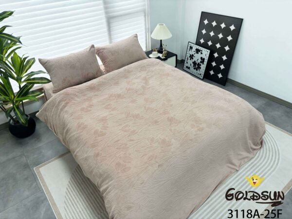 COBERTOR 5 PIEZAS PIEL DE ANGEL EN ALTO RELIEVE 4D PREMIUM (CAJA X 10 UNDS)