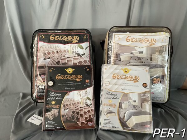 SET DE COBERTOR 7 PIEZAS QUEEN (FARDO X 16 UNDS)