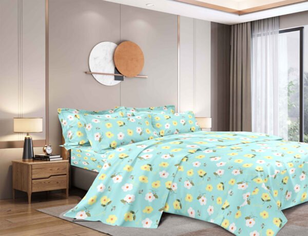 SET DE SÁBANAS 4 PIEZAS ESTAMPADA QUEEN (FARDO X 30 UNDS)