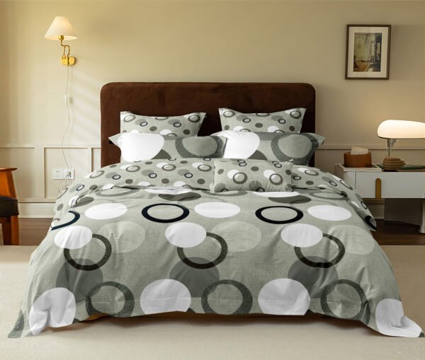 SET DE COBERTOR 7 PIEZAS QUEEN (FARDO X 16 UNDS)