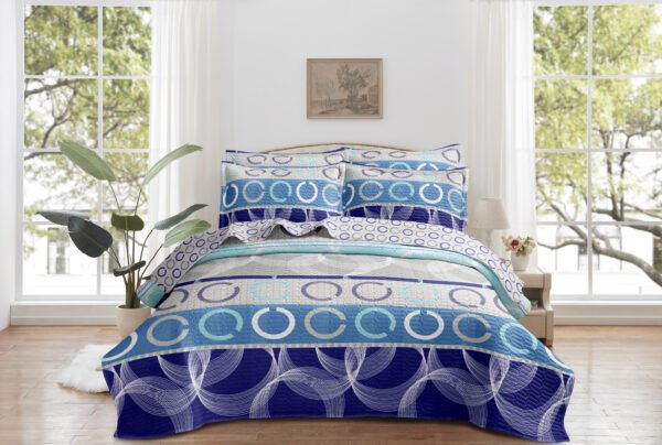 SET DE COBERTOR 7 PIEZAS QUEEN (FARDO X 16 UNDS)