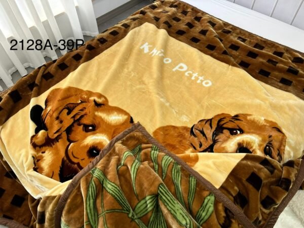 FRAZADA DE TERCIOPELO DOBLE CARA 2 PAÑOS 3 KG (FARDO X 24 UNDS)