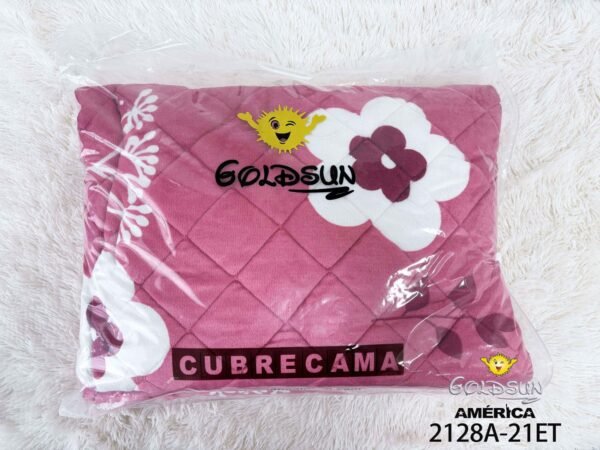 EDREDON 3 PIEZAS PIEL CONCARNERO PEGADO ESTAMPADO (FARDO X 40 UNDS)