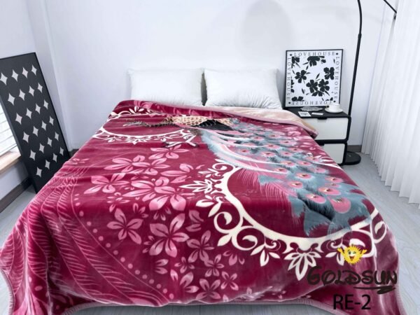 FRAZADA DE TERCIOPELO MODELO COREANO DOBLE CARA 2 PAÑOS 8 KG (FARDO X 06 UNDS)