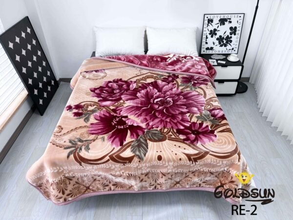 FRAZADA DE TERCIOPELO MODELO COREANO DOBLE CARA 2 PAÑOS 8 KG (FARDO X 06 UNDS)