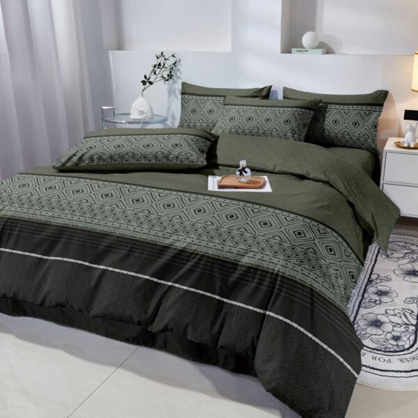 COBERTOR 5 PIEZAS TELA CON TELA ACOLCHADO 2 PLAZAS (FARDO X 20 UNDS)