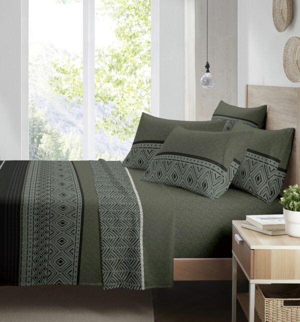 COBERTOR 5 PIEZAS TELA CON TELA ACOLCHADO 2 PLAZAS (FARDO X 20 UNDS)