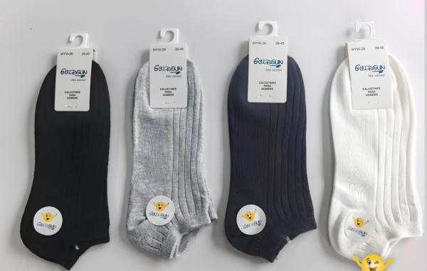 MEDIAS TALONERAS ALGODON ULTRA PARA VARON (FARDO X 100 DOC)