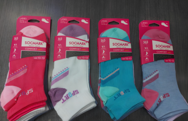 MEDIAS TOBILLERAS DELGADAS CON DISEÑO PARA MUER (FARDO X 100 DOC)