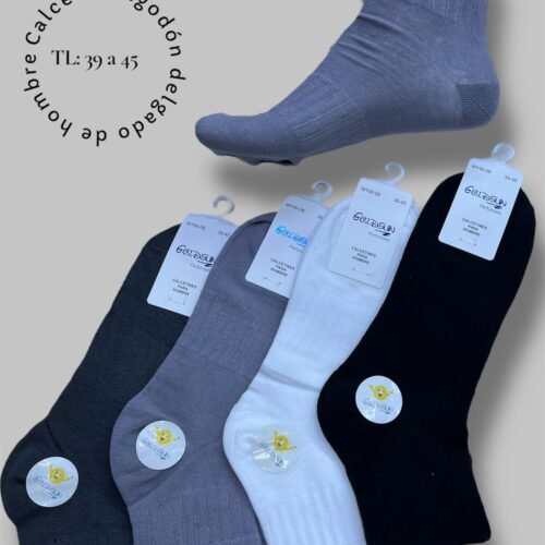 MEDIAS TOBILLERAS DE ALGODON PREMIUM PARA VARON (FARDO X 100 DOC)