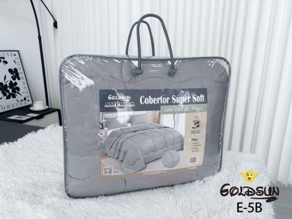 COBERTOR PREMIUM TELA CON PIEL DE ANGEL 3 PIEZAS (CAJA X 24 UNDS)