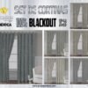 CORTINAS DE LINO 100% BLACKOUT COLOR ENTERO CON ARGOLLA (CAJA X 36 UNDS)