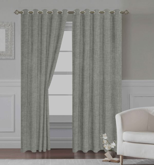 CORTINAS DE LINO 100% BLACKOUT COLOR ENTERO CON ARGOLLA (CAJA X 36 UNDS)
