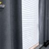 CORTINAS DE LINO 100% BLACKOUT COLOR ENTERO CON ARGOLLA (CAJA X 36 UNDS)
