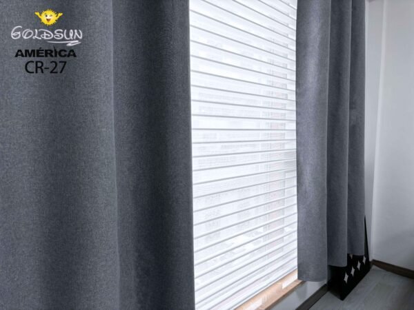 CORTINAS DE LINO 100% BLACKOUT COLOR ENTERO CON ARGOLLA (CAJA X 36 UNDS)