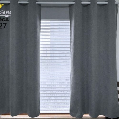CORTINAS DE LINO 100% BLACKOUT COLOR ENTERO CON ARGOLLA (CAJA X 36 UNDS)