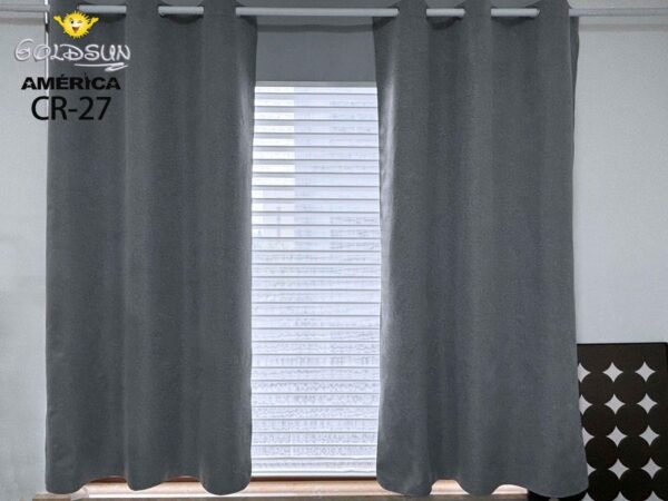 CORTINAS DE LINO 100% BLACKOUT COLOR ENTERO CON ARGOLLA (CAJA X 36 UNDS)
