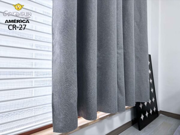 CORTINAS DE LINO 100% BLACKOUT COLOR ENTERO CON ARGOLLA (CAJA X 36 UNDS)