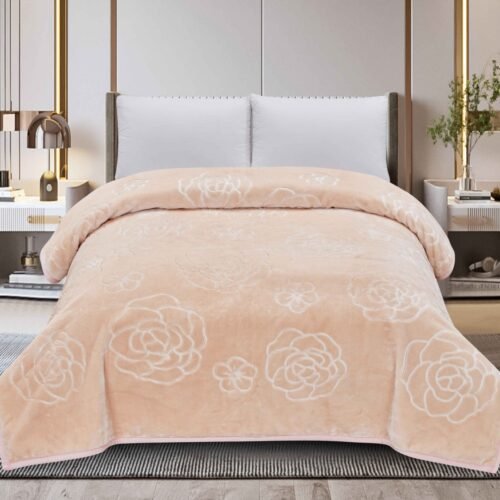 FRAZADA DE TERCIOPELO MODELO COREANO 1 PAÑO 6 KG COLOR ENTERO (CAJA X 9 UNDS)