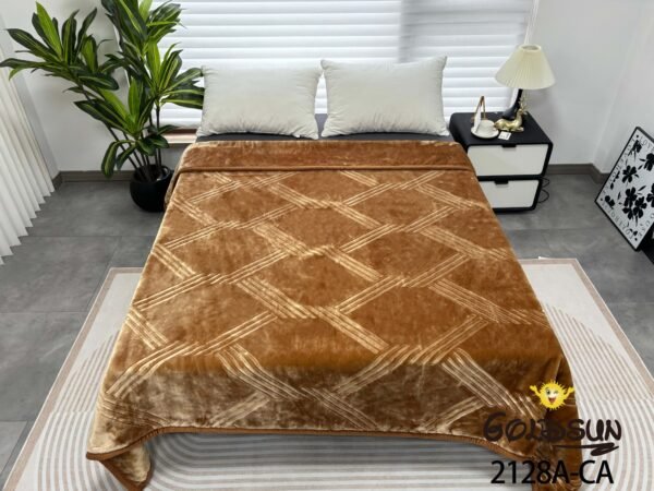 FRAZADA DE TERCIOPELO MODELO COREANO 1 PAÑO 6 KG COLOR ENTERO (CAJA X 9 UNDS)