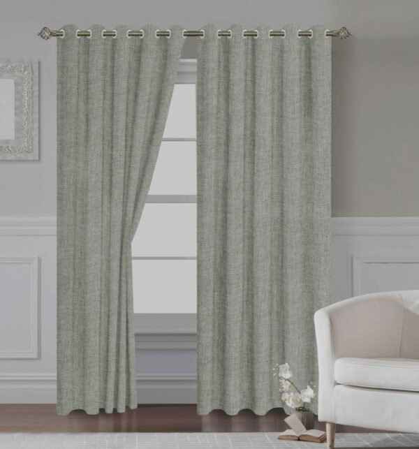 CORTINAS DE LINO 100% BLACKOUT COLOR ENTERO CON ARGOLLA (CAJA X 36 UNDS)