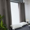 CORTINAS DE LINO 100% BLACKOUT COLOR ENTERO CON ARGOLLA (CAJA X 36 UNDS)