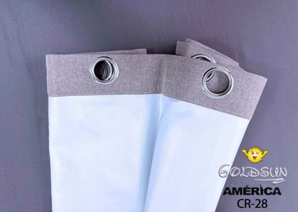 CORTINAS DE LINO 100% BLACKOUT COLOR ENTERO CON ARGOLLA (CAJA X 36 UNDS)