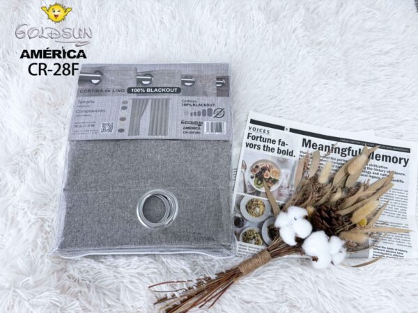 CORTINAS DE LINO 100% BLACKOUT COLOR ENTERO CON ARGOLLA (CAJA X 36 UNDS)