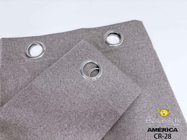 CORTINAS DE LINO 100% BLACKOUT COLOR ENTERO CON ARGOLLA (CAJA X 36 UNDS)