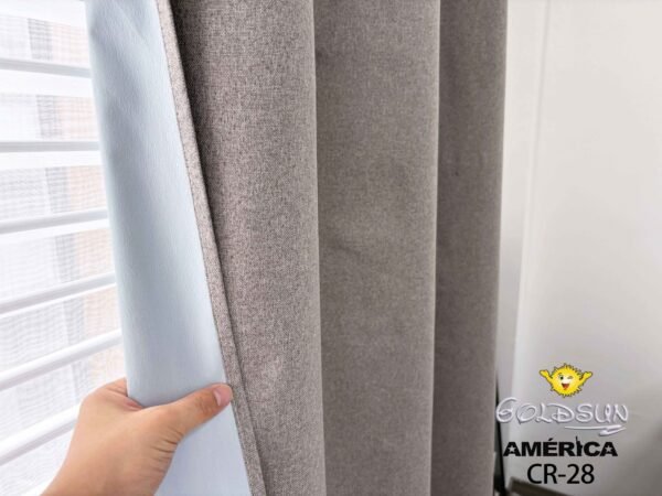 CORTINAS DE LINO 100% BLACKOUT COLOR ENTERO CON ARGOLLA (CAJA X 36 UNDS)