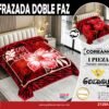 FRAZADA DE TERCIOPELO DOBLE CARA 2 PAÑOS 3KG (FARDO X 32 UNDS)
