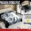 FRAZADA DE TERCIOPELO DOBLE CARA 2 PAÑOS 3KG (FARDO X 32 UNDS)