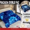 FRAZADA DE TERCIOPELO DOBLE CARA 2 PAÑOS 3KG (FARDO X 32 UNDS)