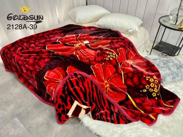 FRAZADA DE TERCIOPELO DOBLE CARA 2 PAÑOS 3KG (FARDO X 32 UNDS)
