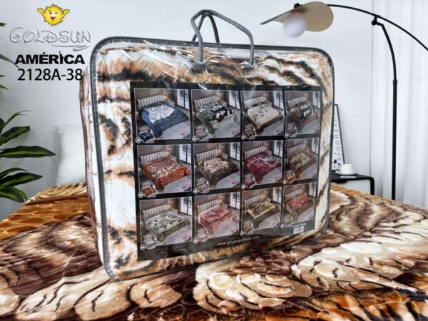 FRAZADA DE TERCIOPELO DOBLE CARA 1 PAÑO 4 KG (CAJA X 12 UNDS)