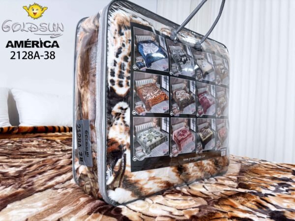 FRAZADA DE TERCIOPELO DOBLE CARA 1 PAÑO 4 KG (CAJA X 12 UNDS)